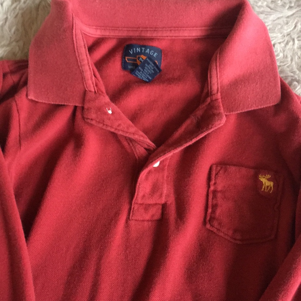 Vintage Red Abercrombie polo shirt